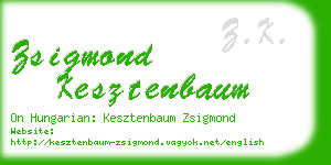 zsigmond kesztenbaum business card